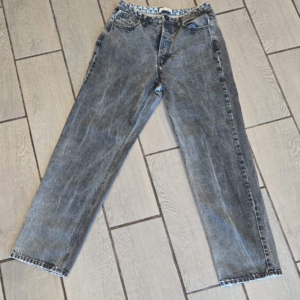 🖤 Vintage 80s/90s Acid Wash High-Waisted Jeans – Decor Cuff –‎ Size 34B  wp201